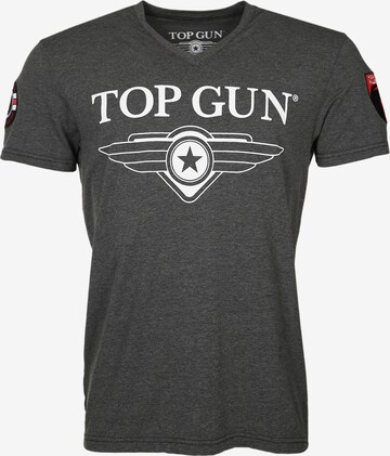 TOP GUN Shirt 'Hyper' in Grijs: voorkant
