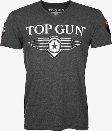 TOP GUN Shirt 'Hyper' in Grijs: voorkant