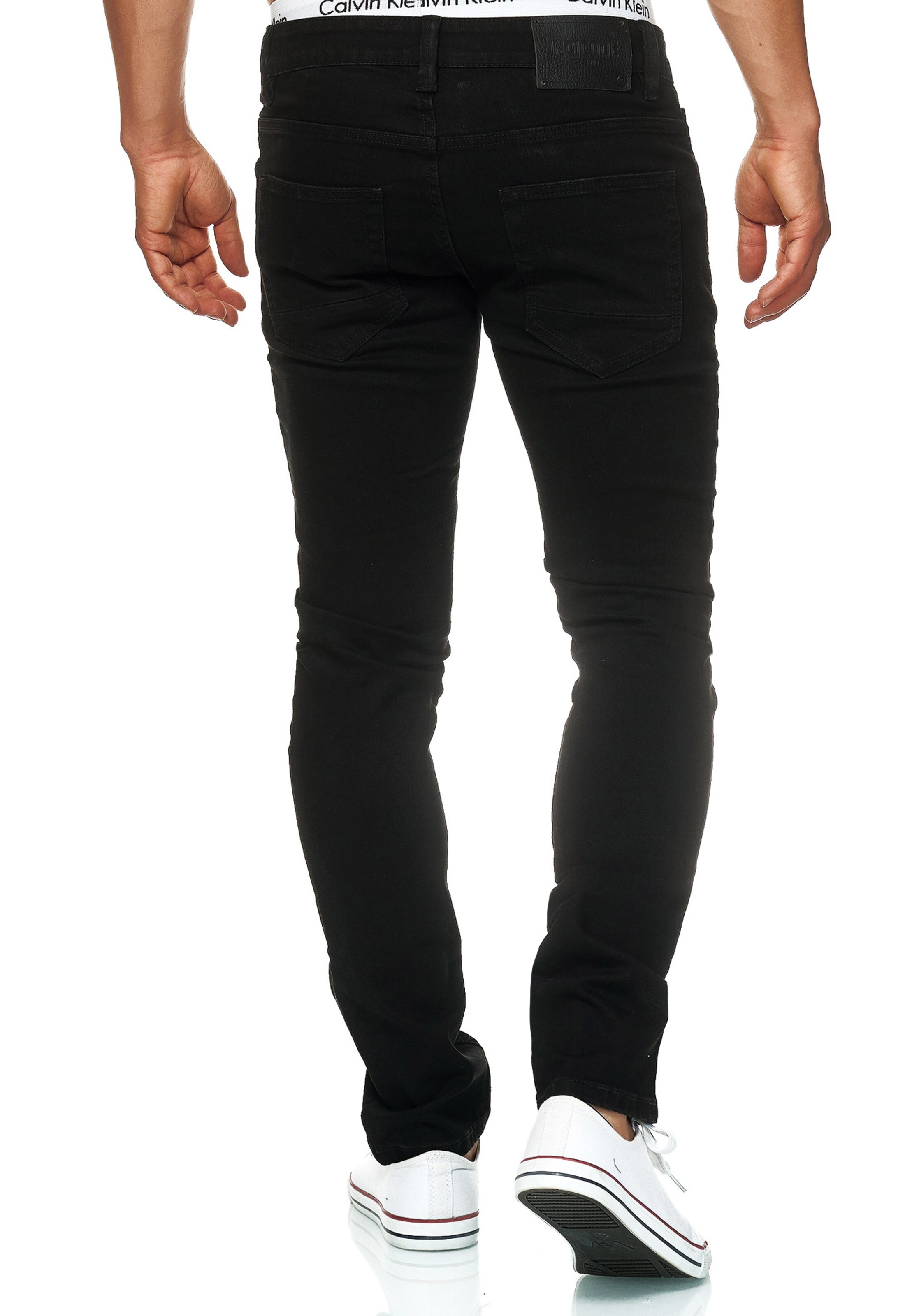 INDICODE JEANS Regular Trousers 'Texas' in Black