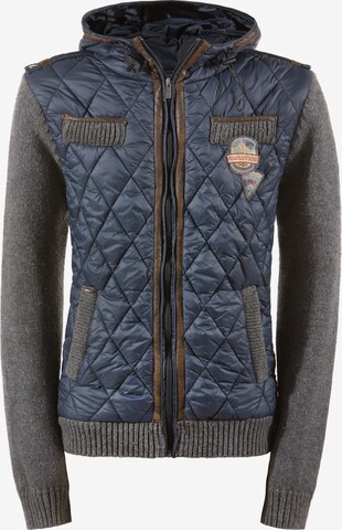 STOCKERPOINT Gebreid vest 'Luigi' in Blauw: voorkant