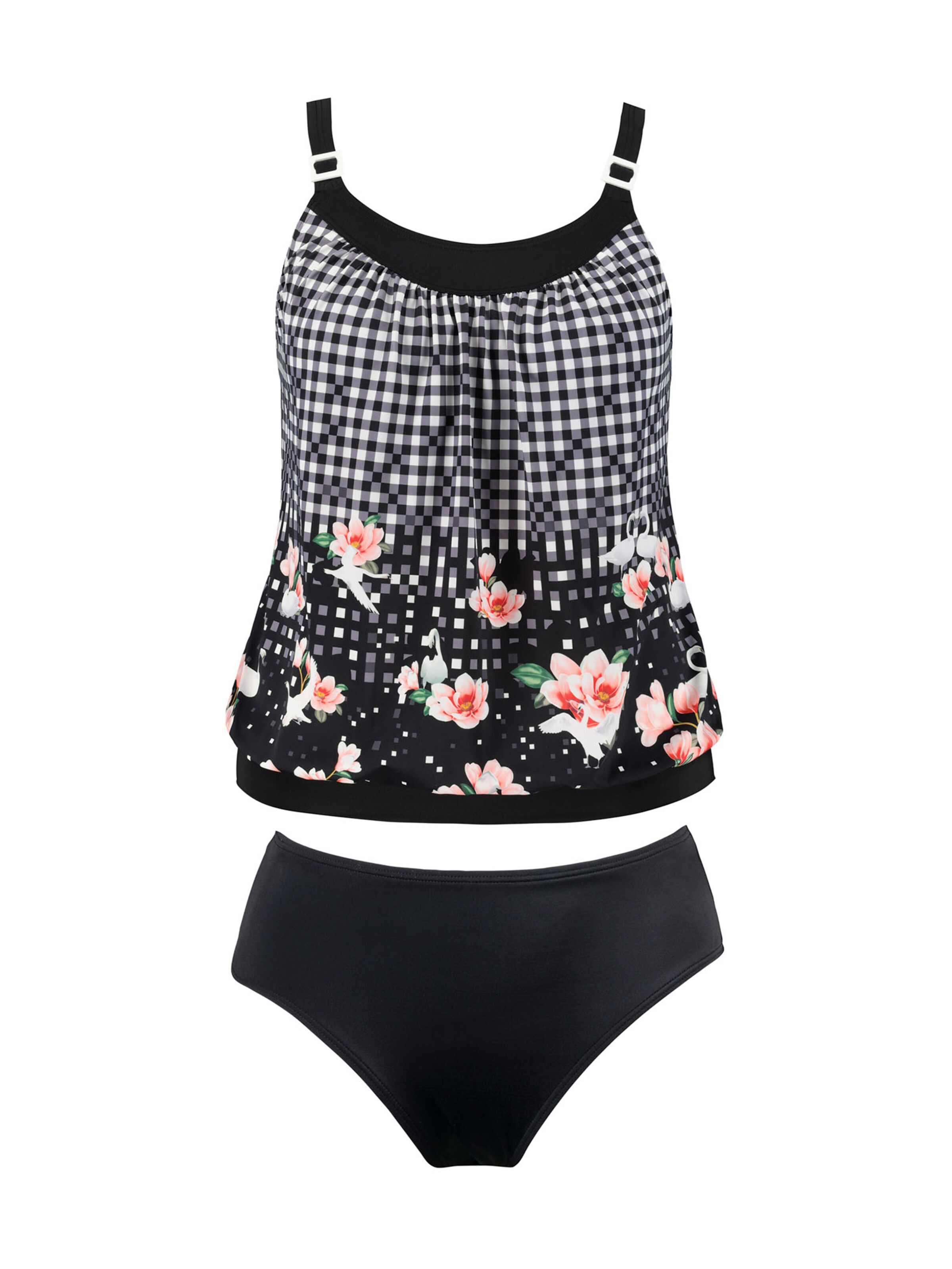 Ulla Popken - Tankini in de kleur Zwart