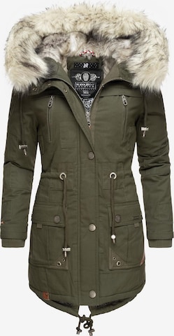 NAVAHOO Winter Parka 'Honigfee' in Green: front