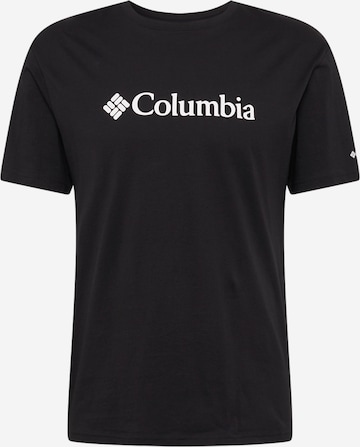 COLUMBIA Regular fit Majica | črna barva: sprednja stran