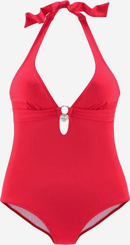 s.OliverJednodijelni kupaći kostim - crvena boja: prednji dio