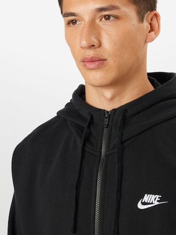 Nike Sportswear Rovný strih Tepláková bunda - Čierna