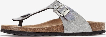 LASCANA T-Bar Sandals in Silver: front