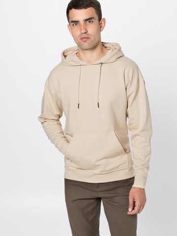 Urban Classics Sweatshirt in Beige: voorkant