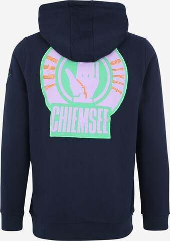 CHIEMSEE - Sudadera con cremallera deportiva en azul: atrás