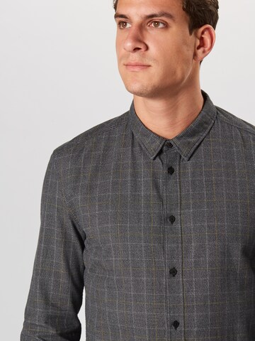 pelēks DRYKORN Slim fit Krekls 'Loken'