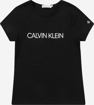 T-Shirt 'Institutional' Calvin Klein Jeans en noir : devant