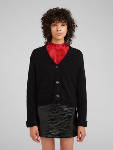 EDITED Knit Cardigan 'Lamis' in Black: front