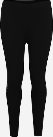 Urban Classics Skinny Leggings in Black: front