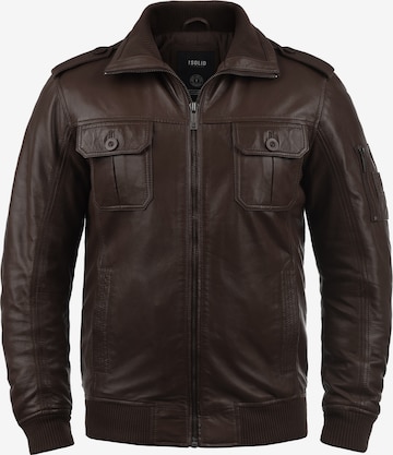 !Solid Between-Season Jacket 'Famash' in Brown: front