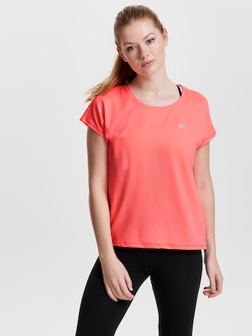 T-shirt fonctionnel 'Aubree' ONLY PLAY en orange : devant