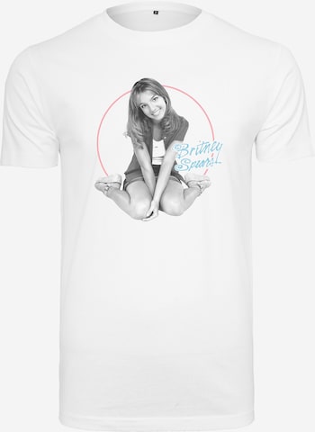 Merchcode Shirt 'Britney Spears' in Wit: voorkant