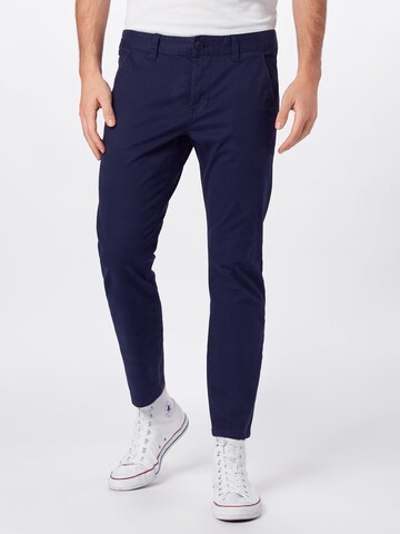 Slimfit Pantaloni eleganți de la ESPRIT pe albastru: față