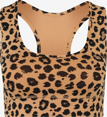 Bustier Soutien-gorge de sport 'Leo' Hey Honey en beige : devant