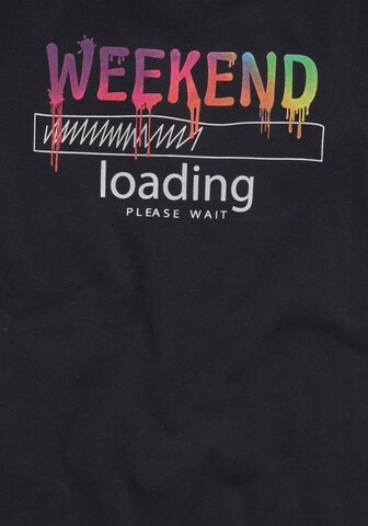 ARIZONA Shirt 'WEEKEND loading...please wait' in Schwarz