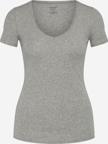 SCHIESSER Pajama Shirt in Grey: front
