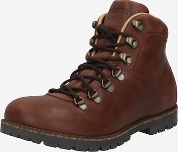 BIRKENSTOCK Lace-Up Boots 'Jackson' in Brown: front