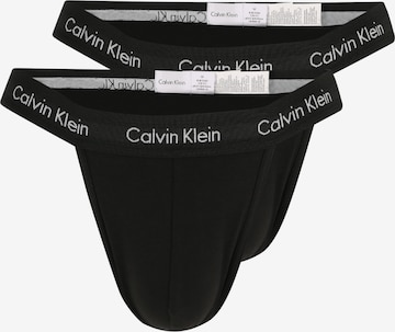 Calvin Klein Underwear Spodnje hlačke 'THONG' | črna barva: sprednja stran