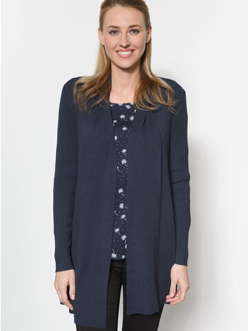 Fransa Knit Cardigan in Blue: front