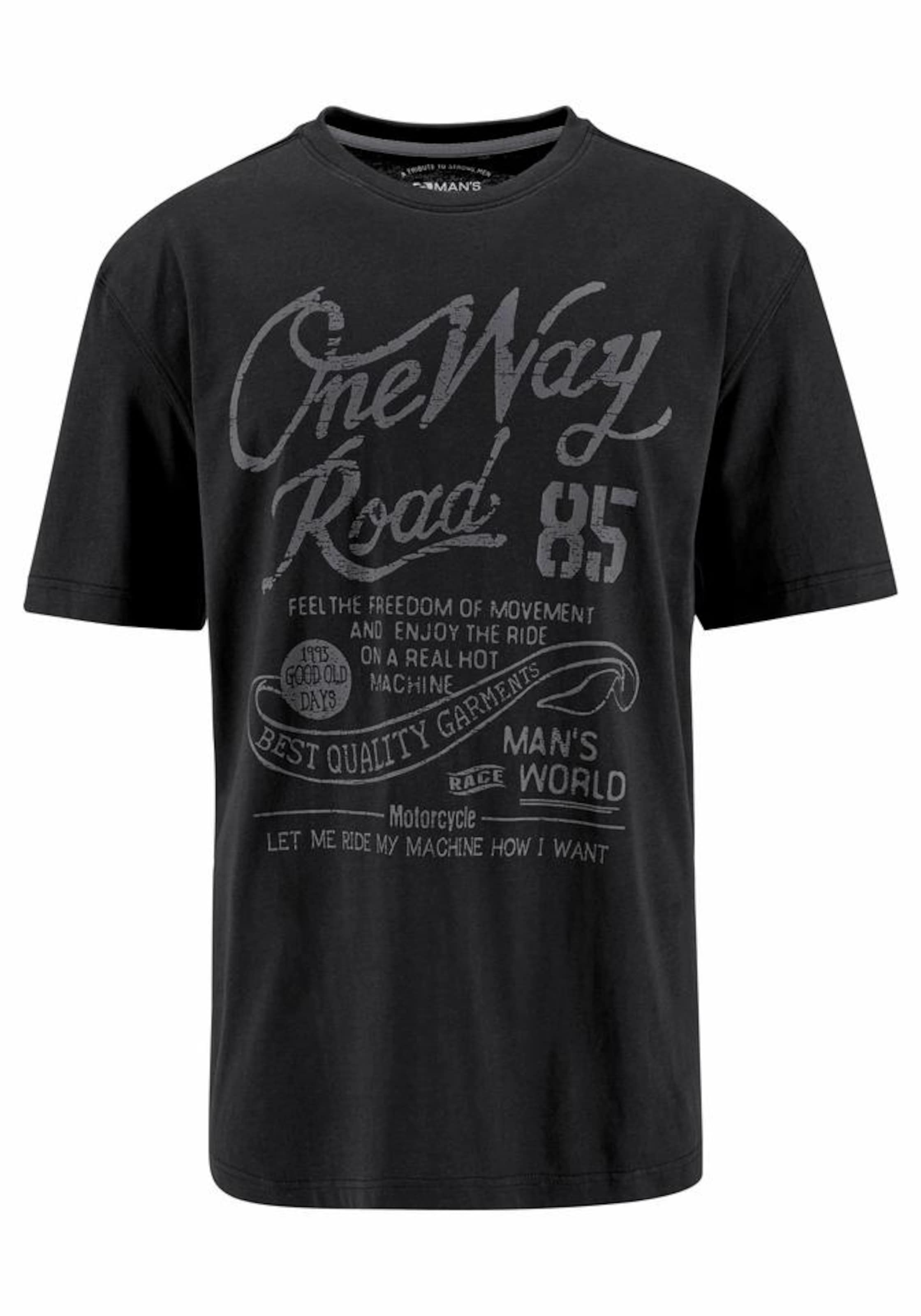 Man's World T-Shirt in Schwarz: Vorderseite