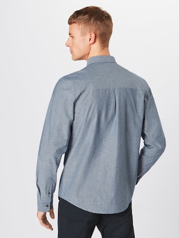 Coupe regular Chemise 'Samuel' Iriedaily en bleu : derrière