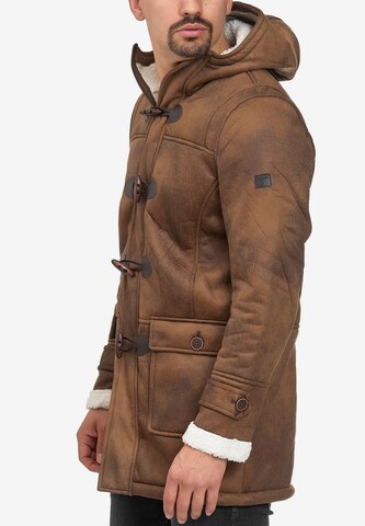 INDICODE JEANS Winter Coat 'Calshot' in Brown