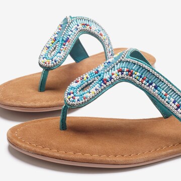 LASCANA T-bar sandals in Blue