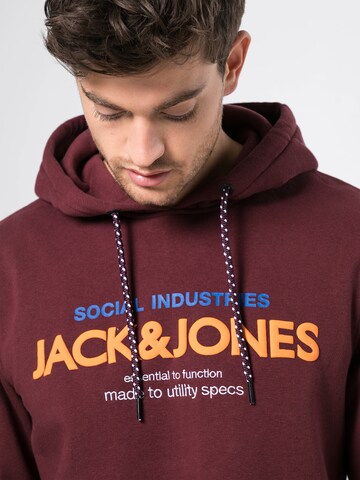 JACK & JONES Sweatshirt 'Jacob' in Rot