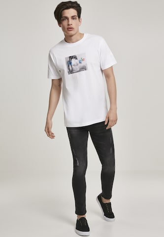 Mister Tee Shirt 'Boogle' in Wit: voorkant