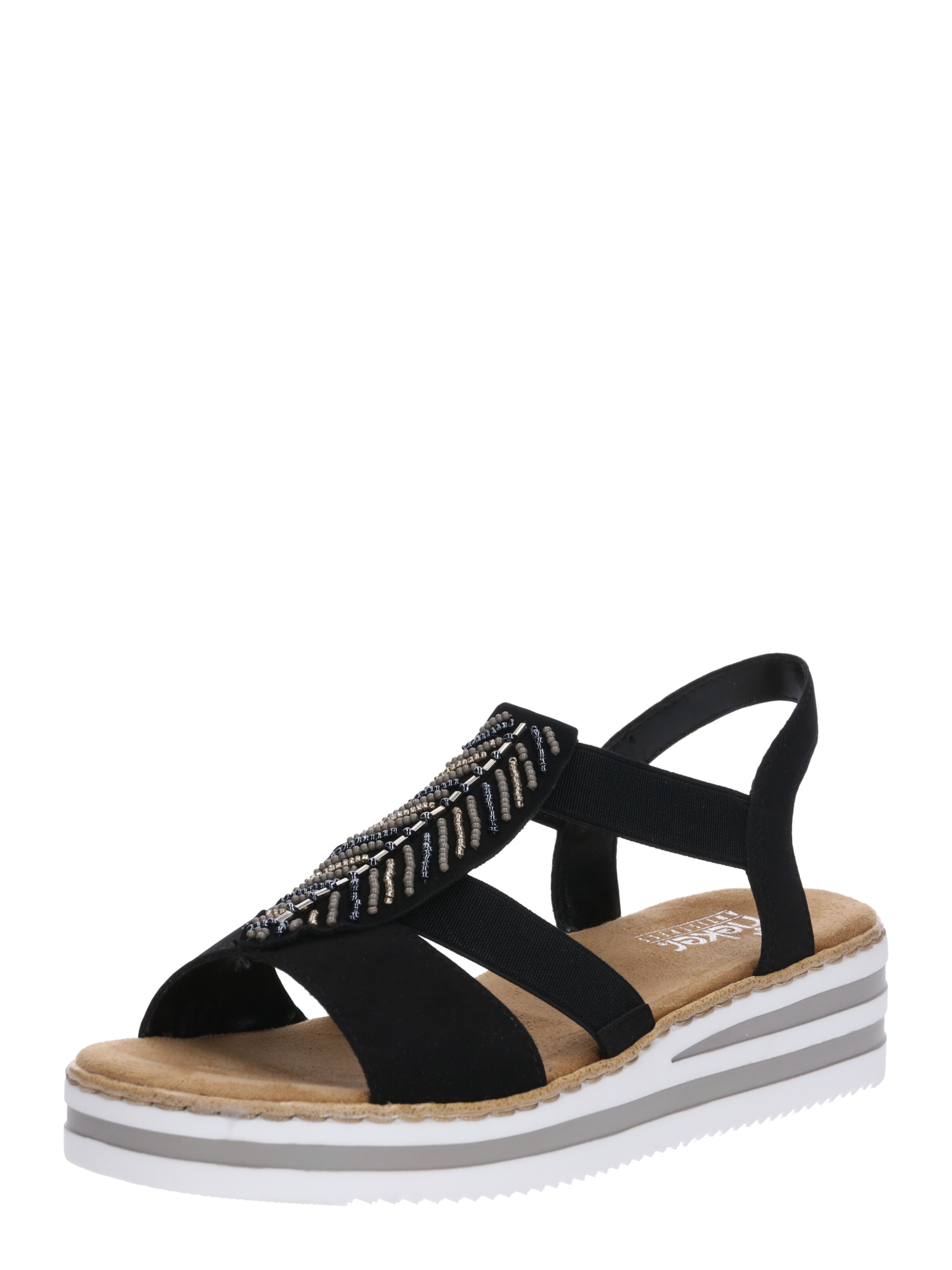 RIEKER - Sandaal 'V02C1-00' in de kleur Zwart