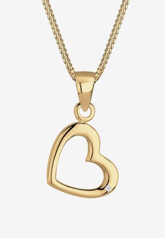 Elli DIAMONDS Ketting 'Herz' in Goud