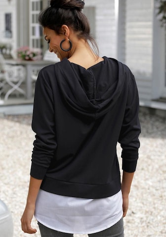 LASCANA Sweatshirt in Black