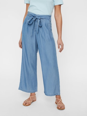 Wide leg Pantaloni de la VERO MODA pe albastru: față