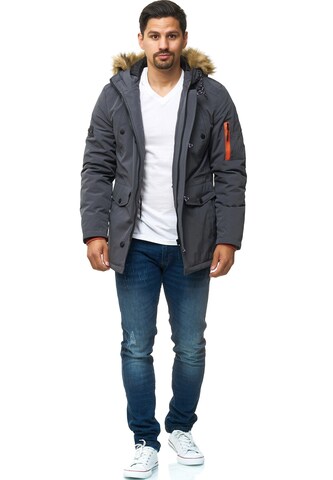 INDICODE JEANS Winter Parka 'Leicester' in Grey