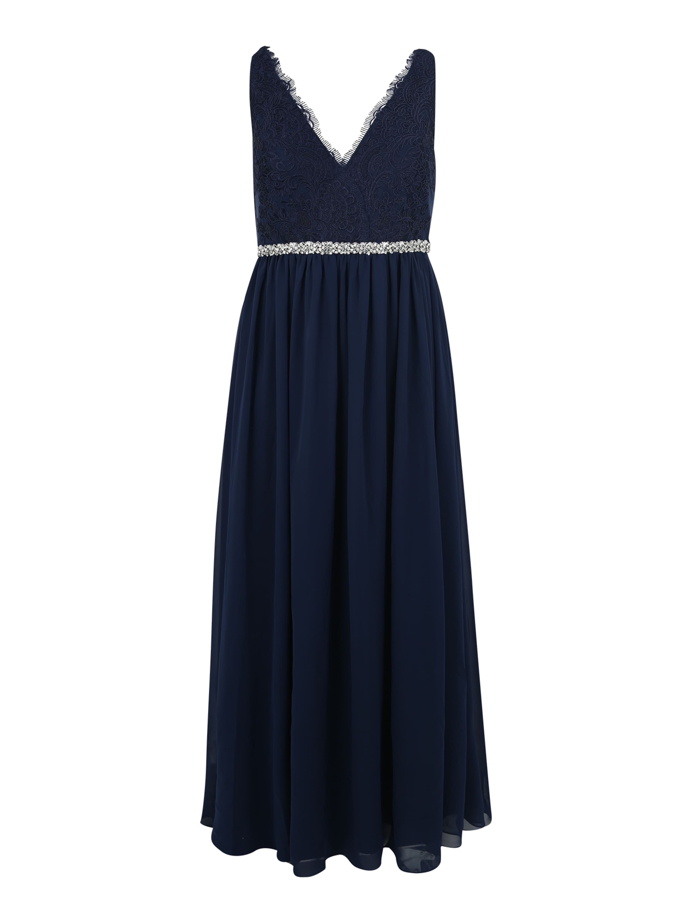 My Mascara Curves - Avondjurk 'LACE SHOULDER' in de kleur Navy