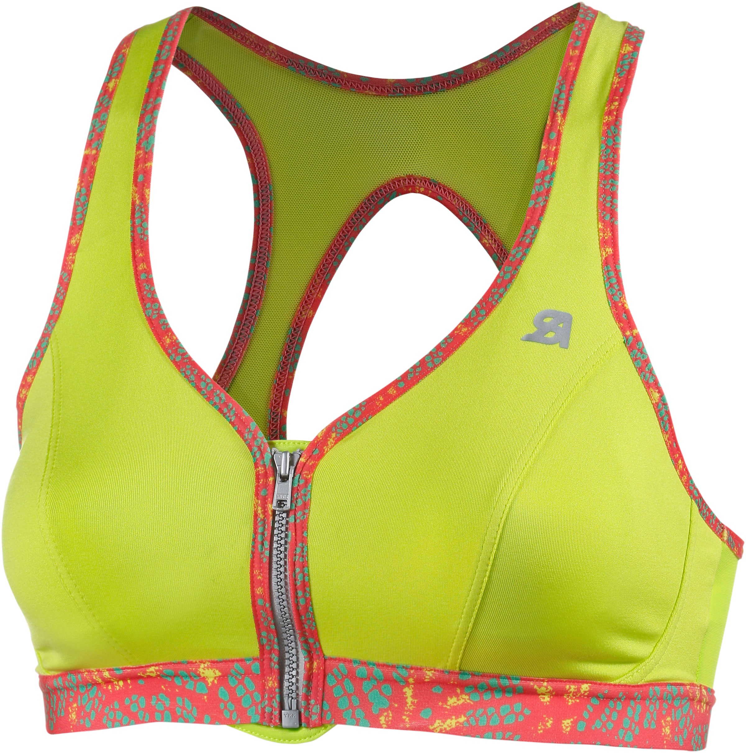 SHOCK ABSORBER - Active Front Zip Sport BH in zitrone