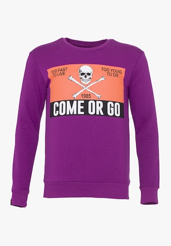 Sweat-shirt PLUS EIGHTEEN en violet : devant