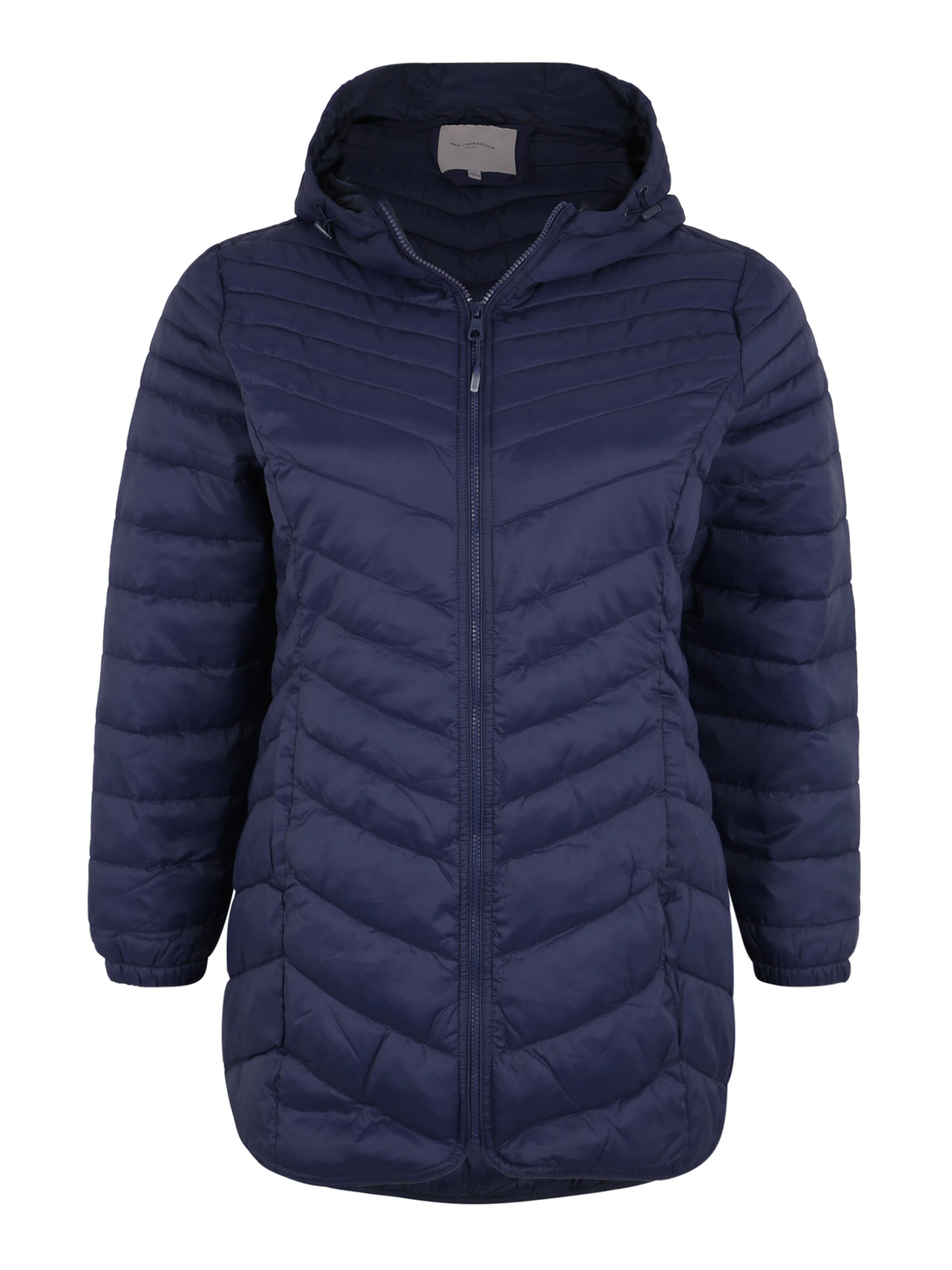 ONLY Carmakoma - Tussenjas 'CARDEMI AW NYLON COAT OTW' in de kleur Blauw