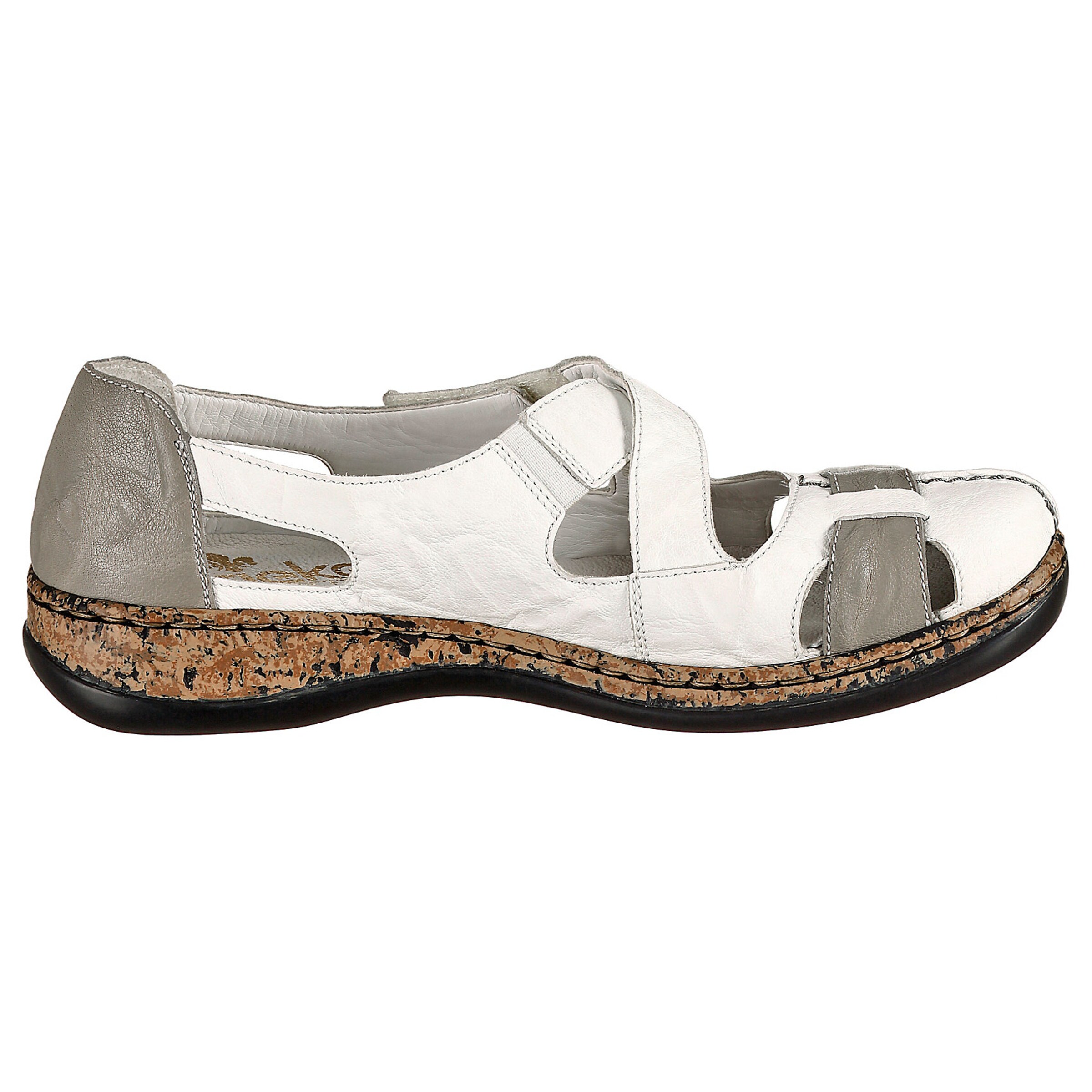 Rieker Ballet Flats with Strap '46367' in White