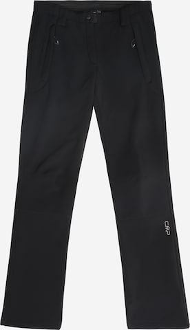 CMP Regular Outdoor Pants in Black: front