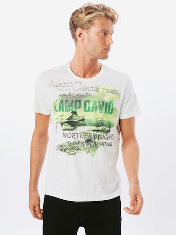 balta CAMP DAVID Standartinis modelis Marškinėliai: priekis