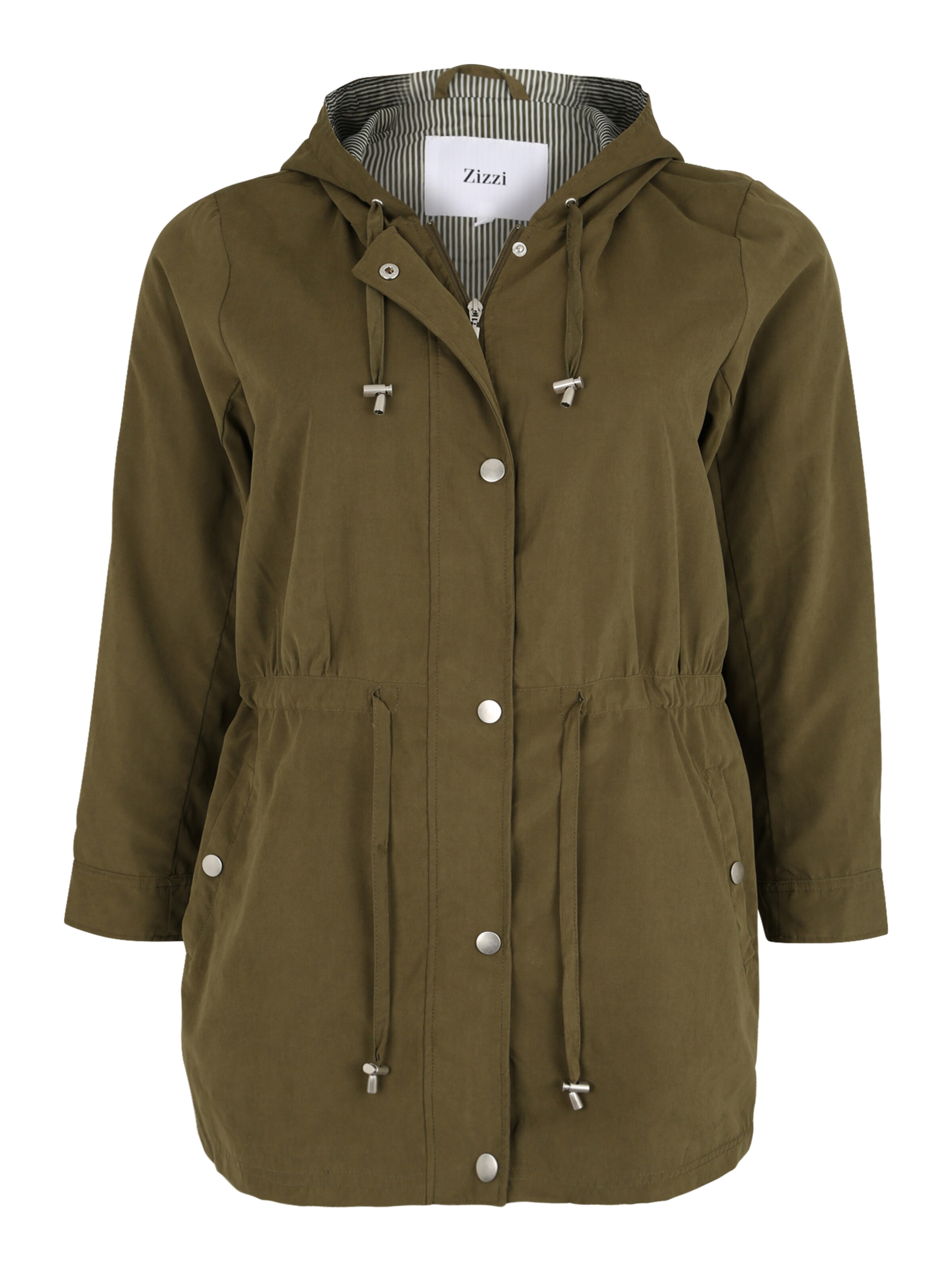 Zizzi - Tussenjas 'Maya' in de kleur Kaki