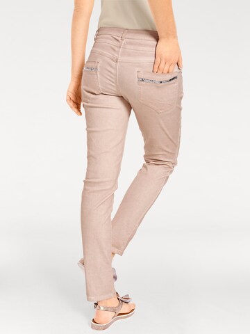 heine Slimfit Broek in Roze