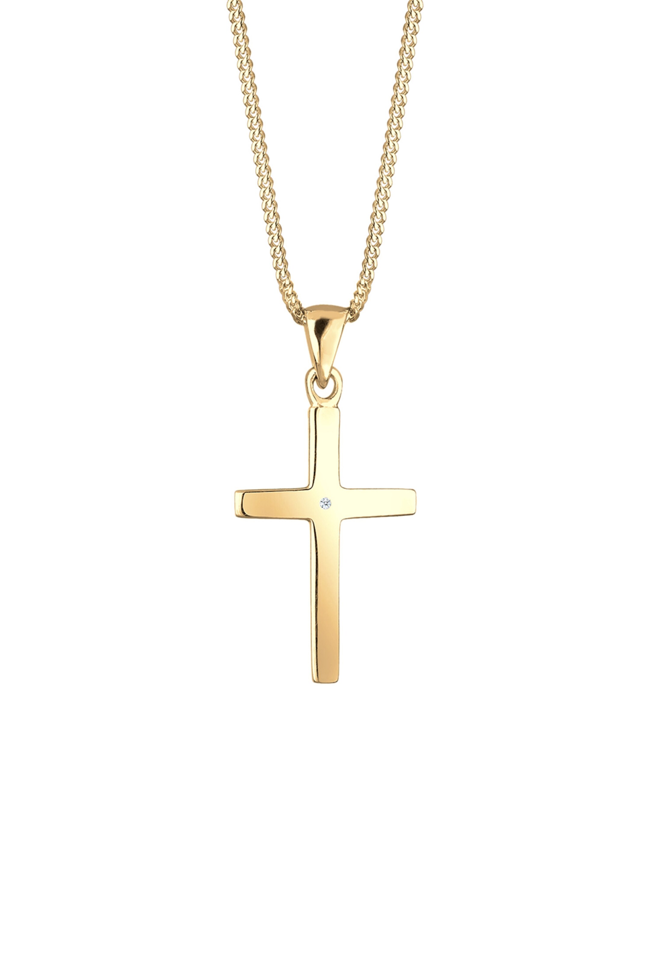 Elli DIAMONDS Kette 'Kreuz' in Gold