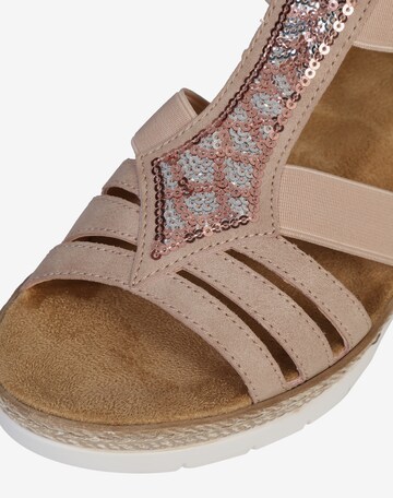 Rieker Strap Sandals in Pink