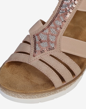 Rieker Sandalen met riem in Roze