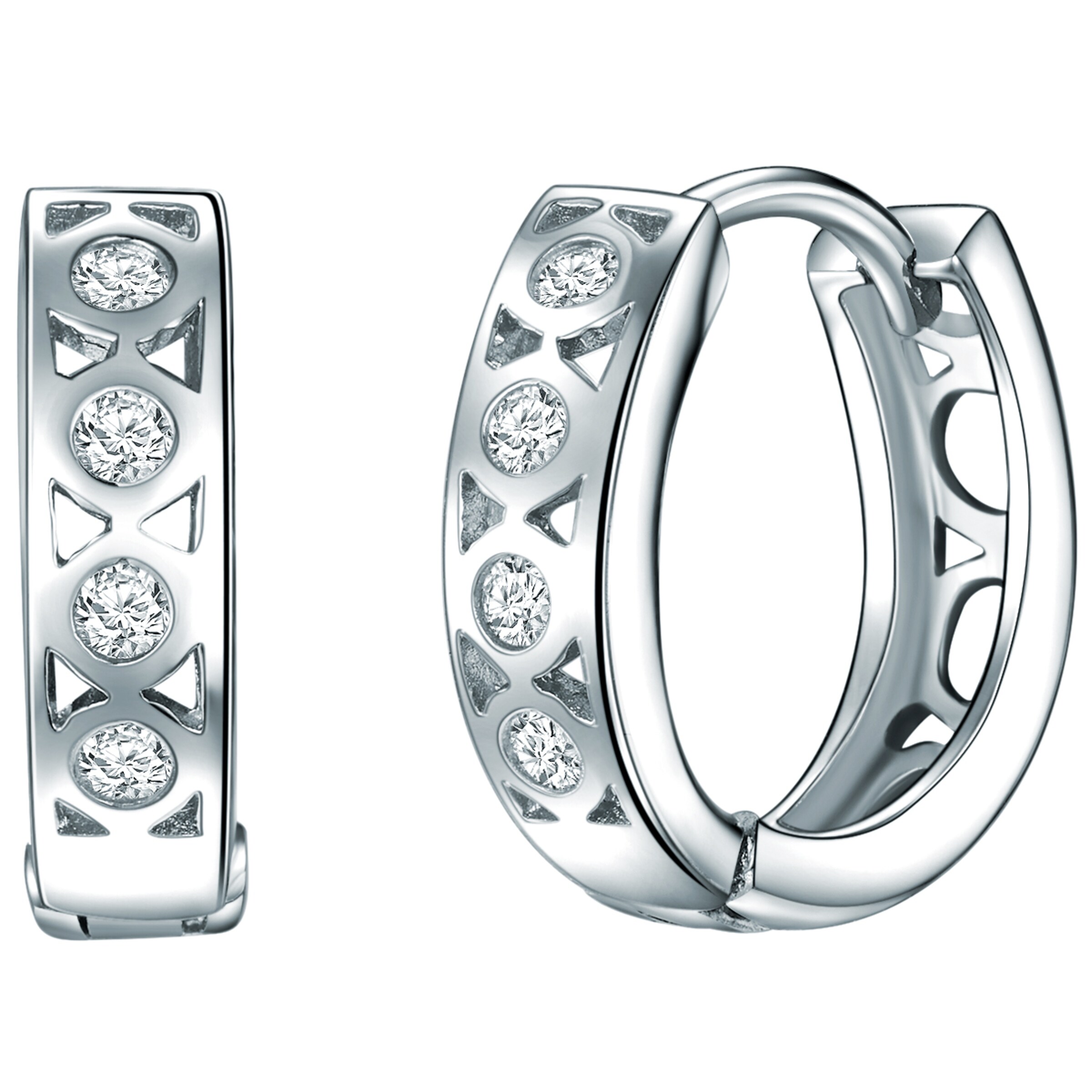 Boucles d'oreilles Rafaela Donata en argent : devant